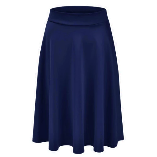 EIMIN Women's Basic Versatile Stretchy Flared Casual Midi Skater Skirt (S-3XL)