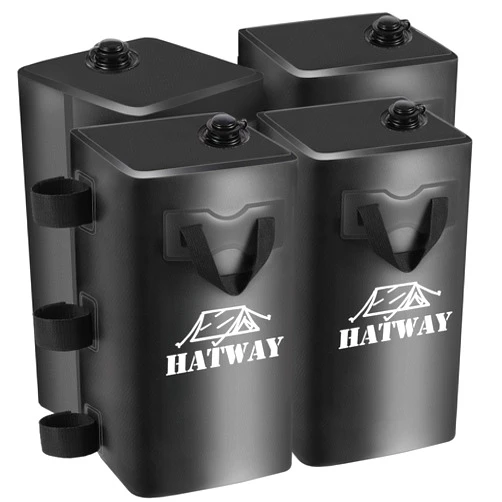 Hatway Canopy Weights,176 LBS Water Bag Set of 4 Leg Weights for Pop Up Canopy,Gazebo,Canopies,Tent-4 * 20L-Black