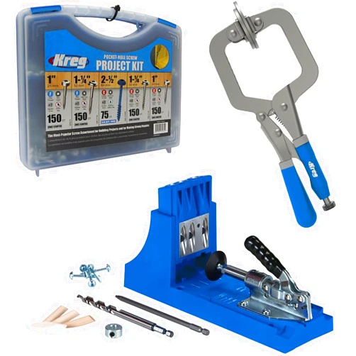 Kreg Jig K4 Pocket Hole System with Pocket-Hole Screw in 5 Sizes and Face Clamp