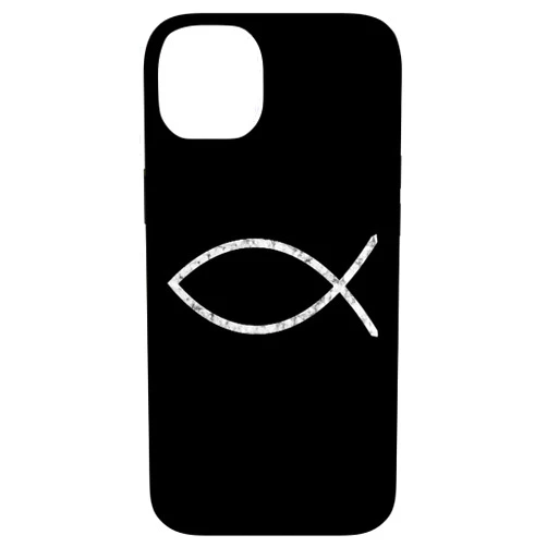 Christianity Jesus Christ Ichthy Fish Church iPhone 14 Plus Jesus Fish Ichthy Ichthus Emblem Christian Faith Symbol Case