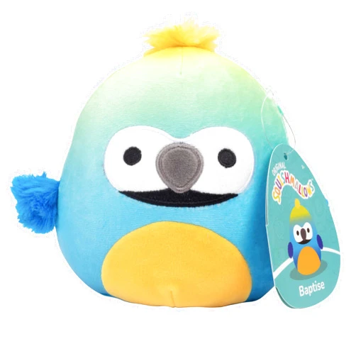 Squishmallows Original 5-Inch Baptise The Macaw - Official Jazwares Little Plush - Collectible Soft & Squishy Mini Stuffed Animal Toy - Add to Your Squad - Gift for Kids, Girls & Boys