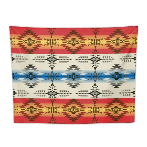 XBDDZSW Aztec Tapestry Southwestern Native Tribal Ethnic Pattern Western Boho Geometric Pattern Print Tapestries,Tapestries for Bedroom Dorm Living Room 60''×50'' 1Pcs
