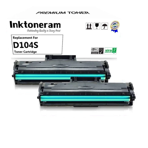 Inktoneram Compatible Toner Cartridges Replacement for Samsung D104S MLT-D104S MLTD104S ML-1865 ML-1865W SCX-3200 SCX-3200W SCX-3205 SCX-3205W ML-1660 ML-1660N ML-1665 ML-1670 ML-1675 (Black, 2-Pack)