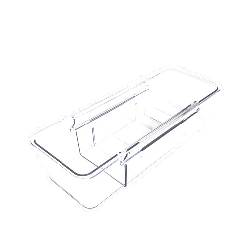 YUANQIZHU Expandable Straw Organizer Drawer Holder for Cabinet，Deep Drawer Organizer Kitchen Cabinet Organizer detachable compartments Fits for Stanley Long Straw(Transparent