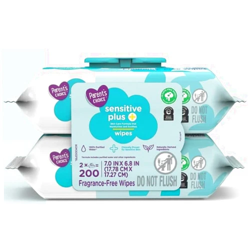 Generic Parents Choice Sensitive Plus Baby Wipes 100 sheets (Pack of 2)