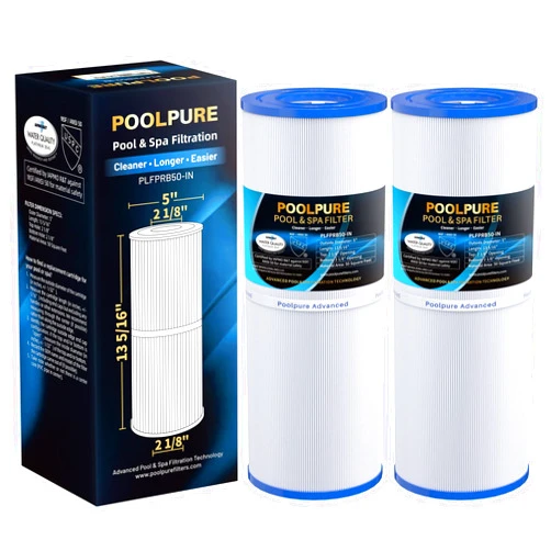 POOLPURE PLFPRB50-IN Spa Filter Replaces Pleatco PRB50-IN, PRB50IN, Unicel C-4950, Filbur FC-2390, Jacuzzi J210/J220/J235/J245/J275, Guardian 413-212-02, 373045, 5X13 Drop in Hot Tub Filter, 2 Pack