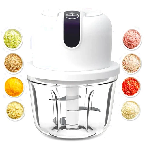 LVSENLIN 350ML Electric Garlic Chopper, Portable Veggie Chopper,Garlic Grinder Masher Onion Chopper, Blender to Vegetable, Cordless Food Processor for Ginger, Chili, Fruit, Meat, Spices, Beans, etc