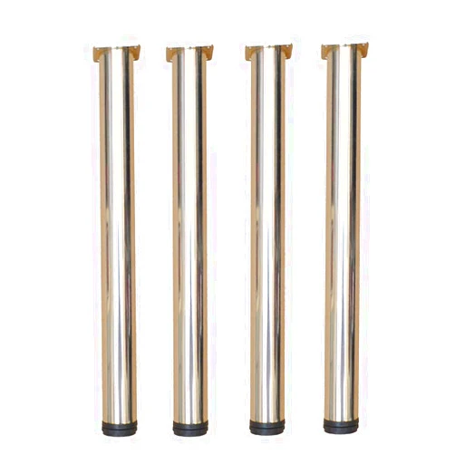 MZSH 4 PCS Table Legs Adjustable Height, Cabinet Support feet, Replacement Leg, DIY Furniture Table Legs for desks, Coffee Tables, Kitchen Tables, Stainless Steel Finish
