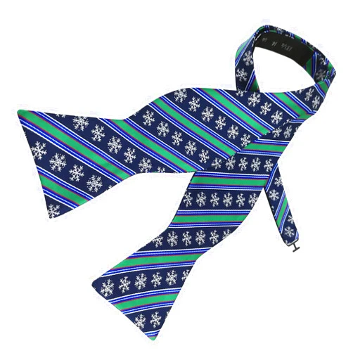 Murong Jun Silk Mens Self Bow Tie Series Christmas Paisley Jacquard Bowtie Great for Christmas Gift
