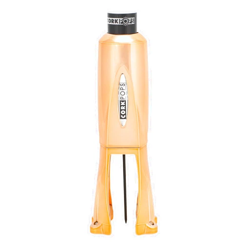 Cork Pops Legacy Wine Opener Built-in 4-Blade Foil Cutter Safe Cork Removal, Effortless Push Button Use, Needle Guard for Safety, Low-Pressure Cartridge Opens Up To 60 Bottles