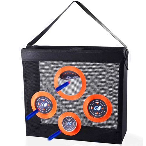 Hely Cancy Portable Shooting Practice Target Toy Storage Mesh Bag Compatible with Nerf Darts for Kids 6+