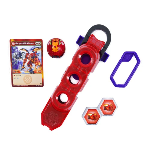 Bakugan, Baku-Clip Storage Accessory with Exclusive Fused Garganoid x Webam Bakugan, for Ages 6 and up