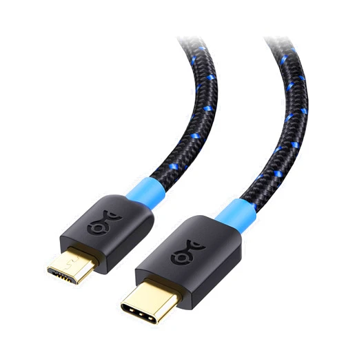 Cable Matters Braided USB C to Micro USB Cable 3.3 ft (Micro USB to USB-C Cable, USB Type C to Micro USB Cable), Black