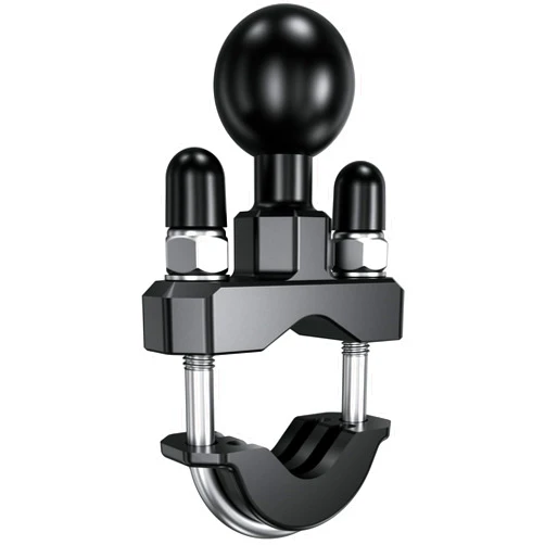 BRCOVAN Handlebar U-Bolt Mount Base with 1'' TPU Ball for Rails 0.5'' to 1.25'' in Diameter, Compatible with RAM Mounts B Size 1 inch Ball Double Socket Arm & Bike Motorcycle Phone Holder