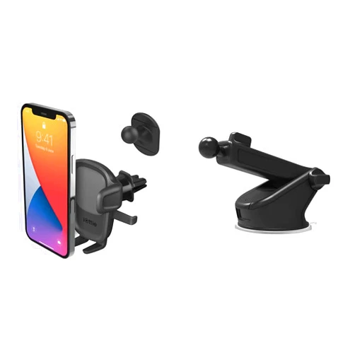 iOttie Easy One Touch 5 Air Vent & Flush Mount Combo with extra Dashboard Mounting Base - Universal Car Mount Phone Holder for iPhone, Google, Samsung, Moto, Huawei, Nokia, LG, all other Smartphones