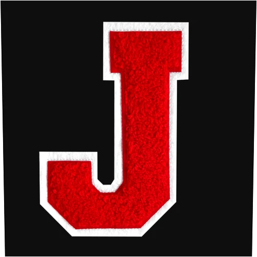 TripDock 2 PCS Iron On Letter Patches- 4.5 Inch High Chenille Sew On Jacket Patches-Stylish & Versatile Embroidered Badge for Jackets, Hats, Bags, and more/Red/ 2PCS J