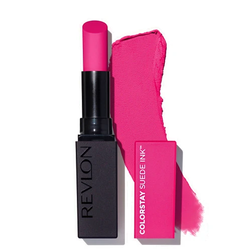 REVLON Lipstick, ColorStay Suede Ink, Built-in Primer, Infused with Vitamin E, Waterproof, Smudge-proof, Matte Color, 010 Tunnel Vision, 0.09 oz.