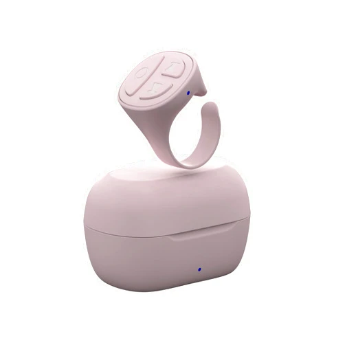 STDFORU TikTok Scrolling Ring Bluetooth Camera Remote Control Scroller Ring Auto Clicker for Live TIK Tok Scrolling Ring for iPhone Android (Baby Pink)