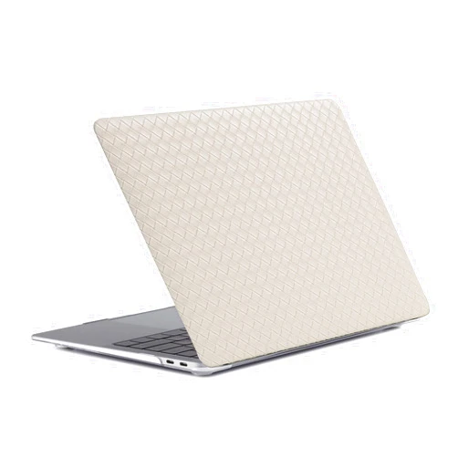 BaayCerrie Beige Rhombic Woven Design for MacBook Pro 13 inch Case A2338 A2289 A2251 A2159 A1989 A1708 A1706 (2023-2016)