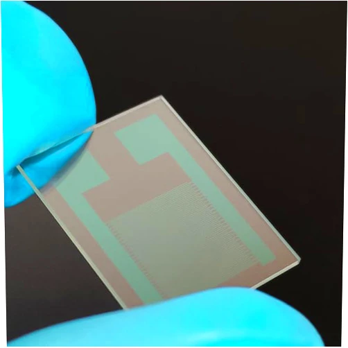 Qunguan IDE（Interdigital Electrode) on ito Glass 80μm Indium-Tin-Oxide Film Superpolar Conductivity Transparent Biosensor Medical Chemical Optical Sensor Chip (15mm×20mm, 12 pcs)