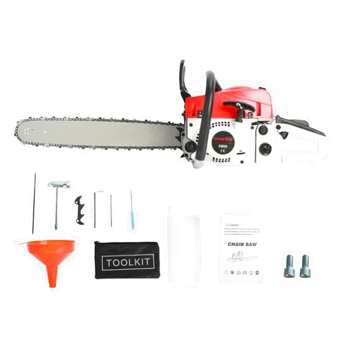 Mitoydoe 1 Set Gas Chain Saw High Power Multifunction 58 Cubic Centimeter Rust Resistant Wood Chainsaw for Wood Cutting 20Inch