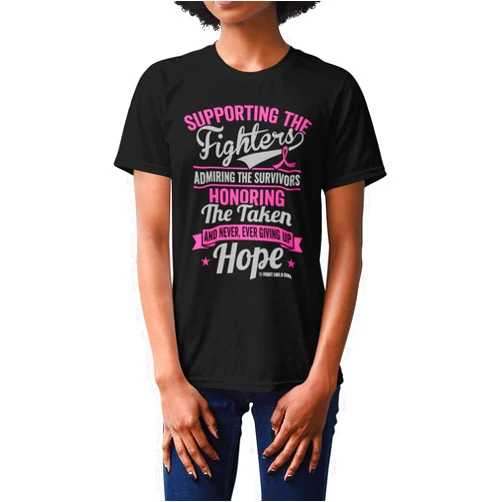 Fight Like a Girl Supporting Admiring Honoring Unisex T-Shirt | Awareness Shirt for Women and Men