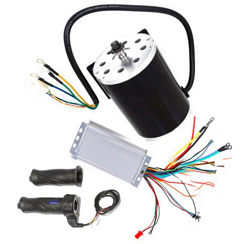 WPHMOTO High Speed 48V DC 1800W Brushless Electric Motor & Controller & Throttle Grip For e-Bike ATV Go Kart Moped Mini Bikes Motorized Bicycle