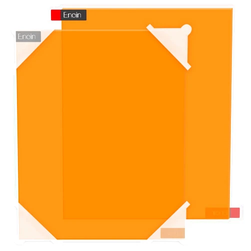 Enoin 2 Pack 12x16 Inches Orange Translucent Acrylic/Plexiglass Sheet 0.118'' 1/8 Thick, Plastic Sheet Colored Board Panel for Glass, DIY, Painting, Art Craft