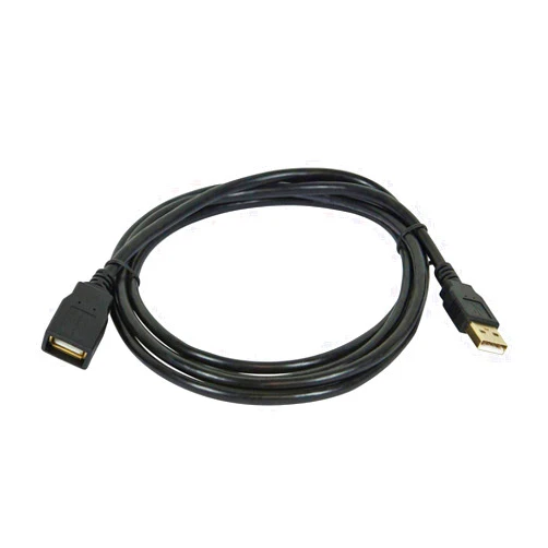 Monoprice USB 2.0 Type-A Male to Type-A Female - Extension Cable, Gold Plated, 28/24AWG, 15 Feet, Black