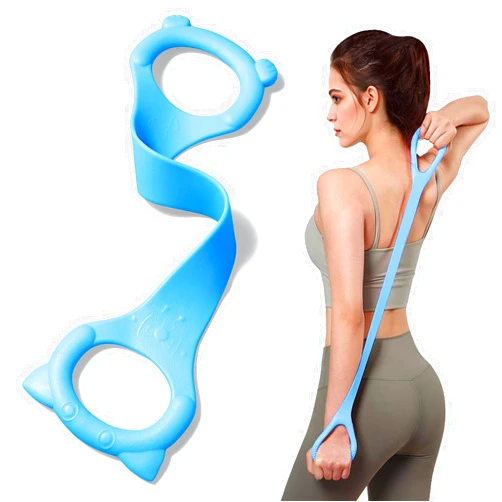Spectent Figure 8 Fitness Resistance Band with Handles, Arm & Back Training Elastic Rope for Pure Barre Workout, Chest, Shoulder Stretching Exercise Equipment for Yoga, Pilates & Physical Therapy.