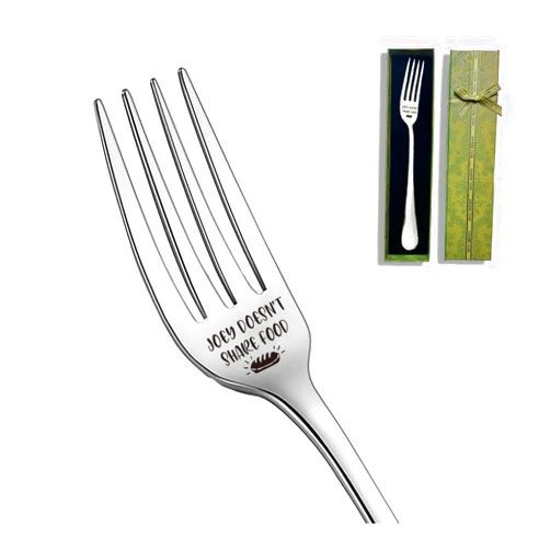 Remifala Joey Doesn't Share Food Funny Stainless Steel Fork, Cake Dessert Toast Fork, Gifts for Friends Sister Brother, Christmas Birthday Graduation Housewarming Gifts