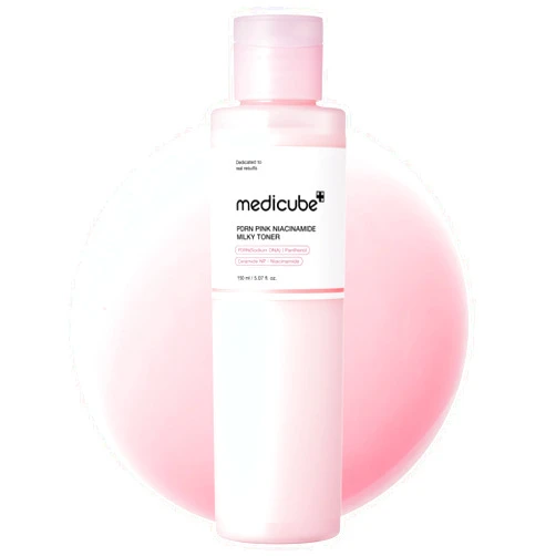medicube PDRN Pink Niacinamide Milky Toner for Hydrating, Moisturizing, Soothing, Ceramide, Peptide, Glass Glow Skin, Korean Skincare | 150ml 5.07 fl. Oz.