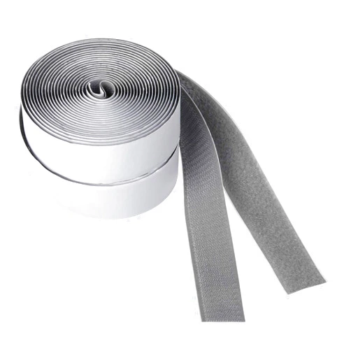 BRAVESHINE Industrial-Strength Self Adhesive Hook and Loop Roll - 1.2 Inch 16.5FT Double Sided Hook and Loop Strips Fasteners Tape for Sewing, Pedal Board, Mounting or Hanging Items - Grey