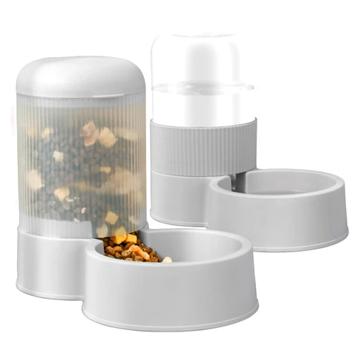 MDEHOPET Gravity Cat Feeder with 2.8L Capacity, BPA Free, Eco-Friendly, Food Grade Materials, Big Mouth Design, Siphon Device for Water Dispenser