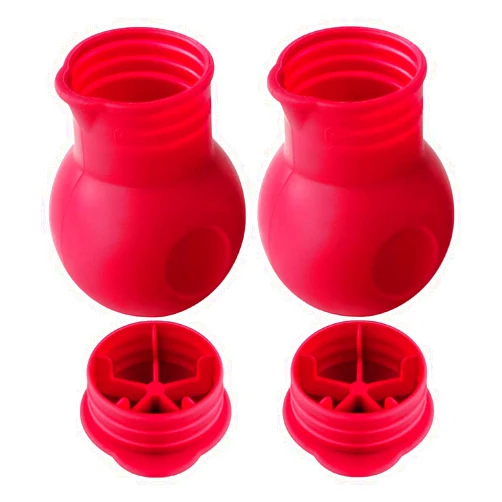Webake Silicone Chocolate Melting Pot Microwave Melt and Pour Candy Butter Warmer for Mold Heat Sauce Syrup Cream, European Standard Silicone Baking Containers Set of 2
