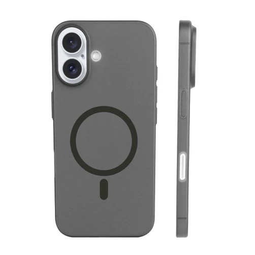 Theshai for iPhone 16 Case, Magnetic Translucent Matte Full Covered Camera Protection Drop Anti Yellowing Slim Case, Scratch-Resistant, Classic Series, Frosted Black