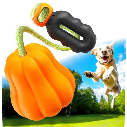 MITAIKO Dog Rope Toys Ball on Rope, Training Ball with Rope Thrower for Fetch, Tug of War Dog Toy Interactive Exercise and Reward Toy for Large Medium Small Breeds, Durable Rubber Dog Chew Toy