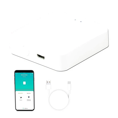 Gaoducash Smart Hub Gateway: WI-FI & Zigbee & Bluetooth Mesh Multi-Protocol Communication Gateway, App Remote Control, Voice Control, Smart Home Bridge Compatible with Alexa/Google Home