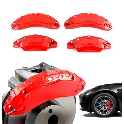 TXROMTZ Caliper Covers Set of 4 Compatible with 2024 Tesla Model 3 Highland Accessories, 18 19 Inch Wheel Hub Front and Rear Brake Red Caliper Covers (Only Fit 2024 Tesla Model 3 Highland)