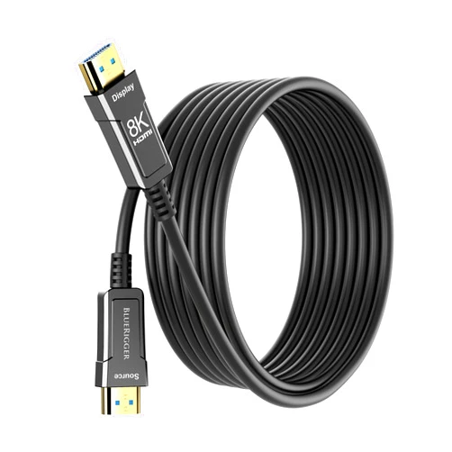 BlueRigger 8K Fiber Optic HDMI Cable 25FT (48Gbps, in-Wall CL3 Rated, eARC, 8K 60Hz, 4K 144Hz, HDCP 2.3, HDR10+) Ultra High Speed Long HDMI AOC 2.1 Cable - for Gaming, VR, HDTV, Monitor, PC