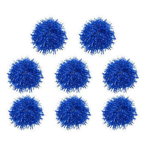 PATIKIL Cheerleading Pom Poms with Finger Holes, Metallic Foil Cheering Hand Flower