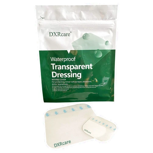 DXRcare 10pcs Hydrocolloid Wound Dressing Pads waterproof transparent dressing Ultra-Thin Hydrocolloid Dressing include(3.94