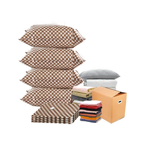 Swicars 4 Pack Jumbo Vacuum Storage Bags (Brown Plaid)