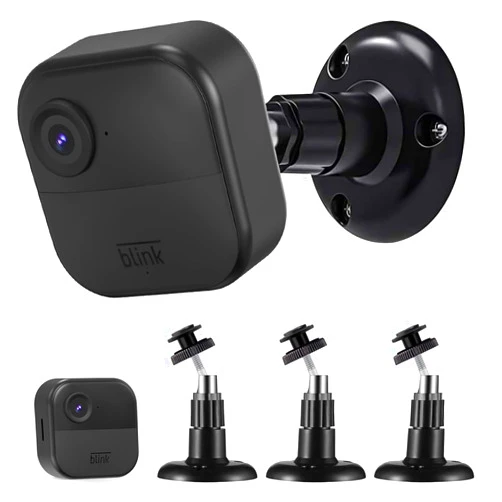 SONOMO 3rd & 4th Gen Blink Outdoor Camera Mount 3PCS, Sonomo 360 Degree Adjustable Wall Mount Bracket for Blink Outdoor Camera and Blink Indoor Security Camera System Accessories (Black)