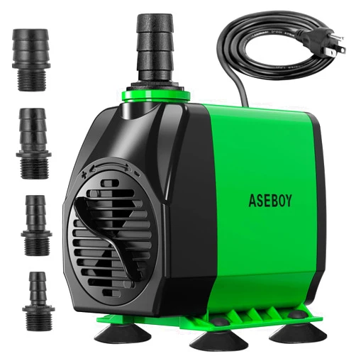 Aseboy Fountain Pump 800GPH 45W Submersible Water Pump, Pond Pump for Outdoor, Hydroponic, Statuary, Aquarium, Fish Tank