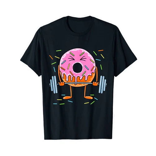 Weightlifting Gifts & Accessories Weightlifing - Funny Fitness Workout Gym Donut Lover T-Shirt