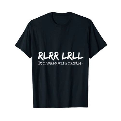DLC Novelties Paradiddle tshirt - It rhymes with riddle - drummer gifts