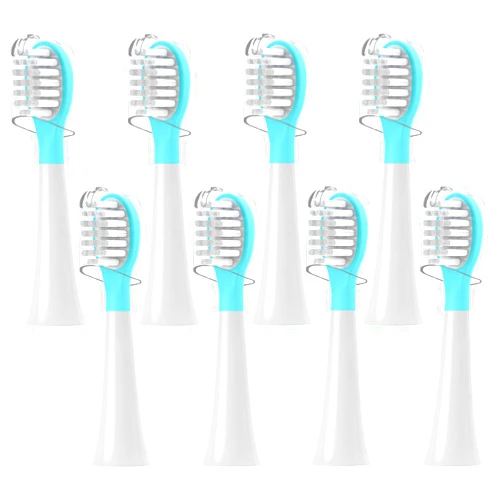 DYSEHY Kids Replacement Toothbrush Head for 3-7 Years Old Child Compatible with Philips Sonicare Kids Electric Toothbrush HX6321, HX6340, HX6032/94, HX6321, HX6042, 8 Pack Soft Brush Replacement Heads Blue