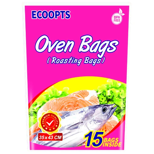 ECOOPTS Oven Bags Cooking Roasting Bags for Chicken Meat Ham Seafood Vegetable - 15 Bags (13.8 x 17 IN)