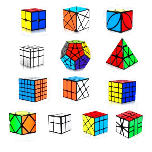 R RECOMFIT Speed Cubes, [13Pack] Speed Cube Set - Megaminx Mirror Pyramid Fluctuation Angle Wheel Square King Puzzle Cube Collection Speed Cube Bundles for Kids& Adults